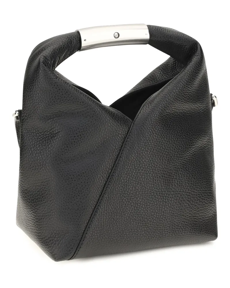 Maison Margiela Women's Handbag Japanese Mini Black Leather Calf Shoulder Bags Black