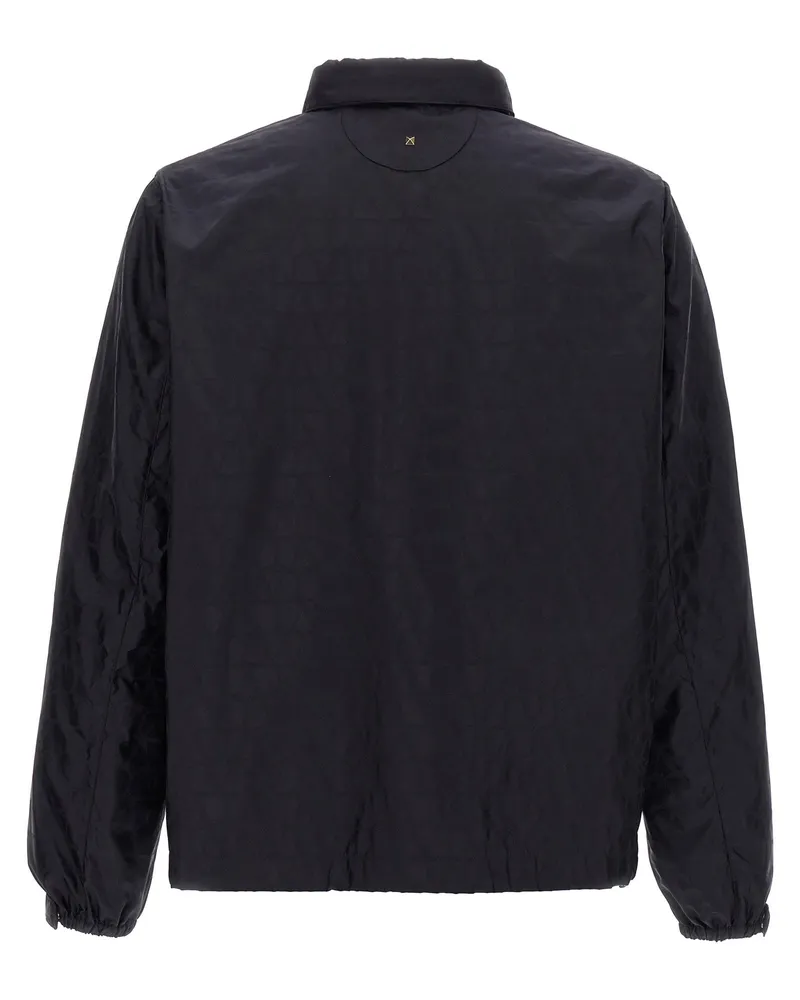 Valentino Garavani Toile Iconographe Nylon Windbreaker — Black Black