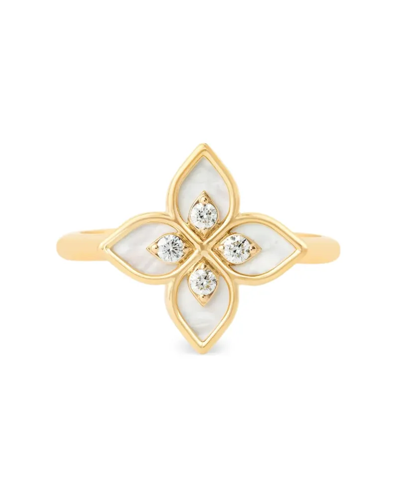 Roberto Coin Women's 18kt Yellow Gold Diamonds Ring Ss26 W Yellow