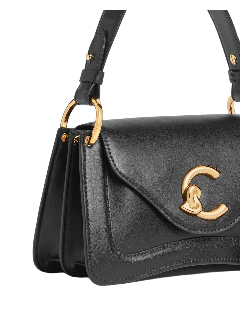 Coccinelle Women's Top Handle Bag Black Calf Split Top-handle-bags Black