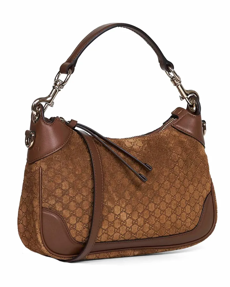 Gucci Women's Handbag B Brown Calf Leather Handbags Hand Bags Brown