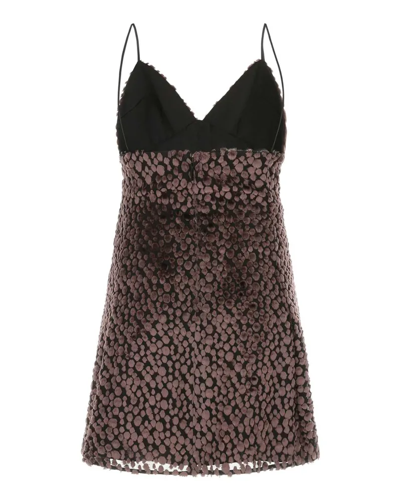 Saint Laurent Women's Two-Tone Velvet Mini Dress 5242 Abiti Bronze