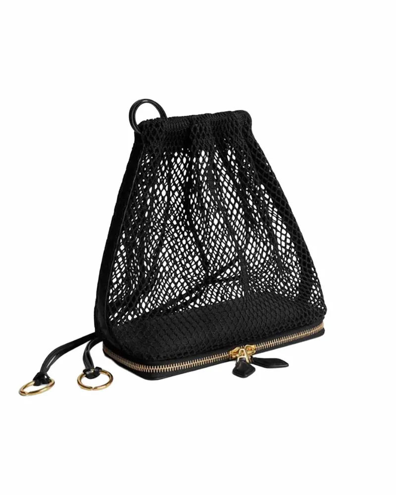 Alaïa Women's Drawstring Bag Le Pochon Black Polyamide Shoulder Black