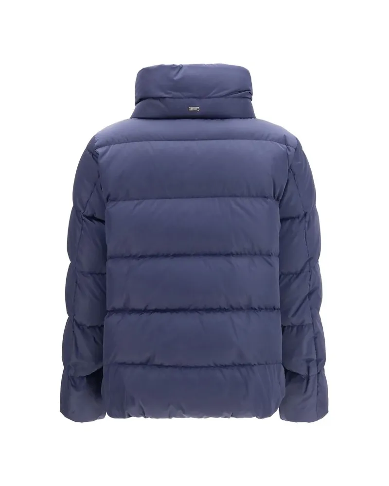 Herno Women's Blue Polyester Full-Length Jacket Clothing Navy