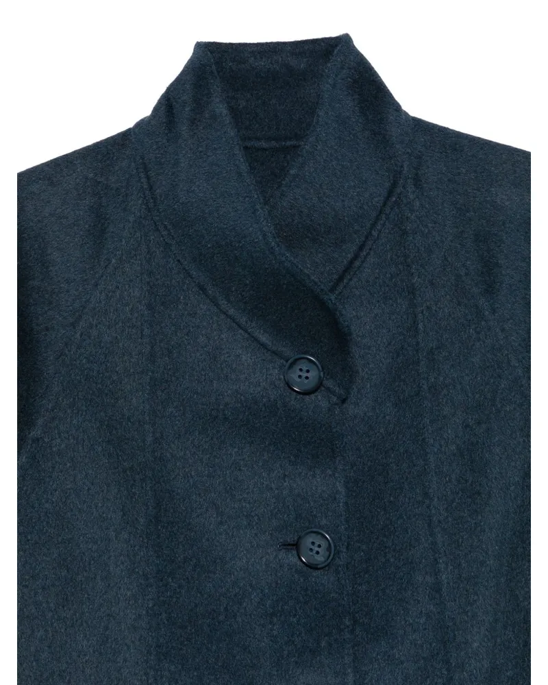 Emporio Armani Wool Blend Coat — Navy Navy