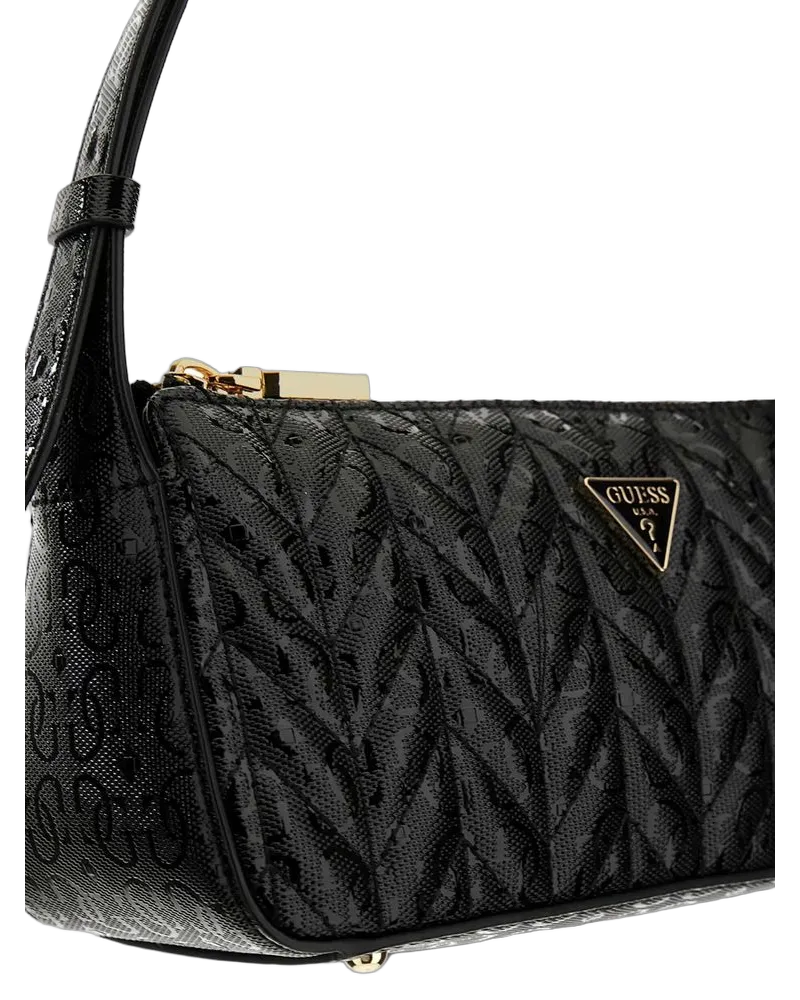 Guess Women's Shoulder Bag Black Polyurethane Shoulder-bags Black