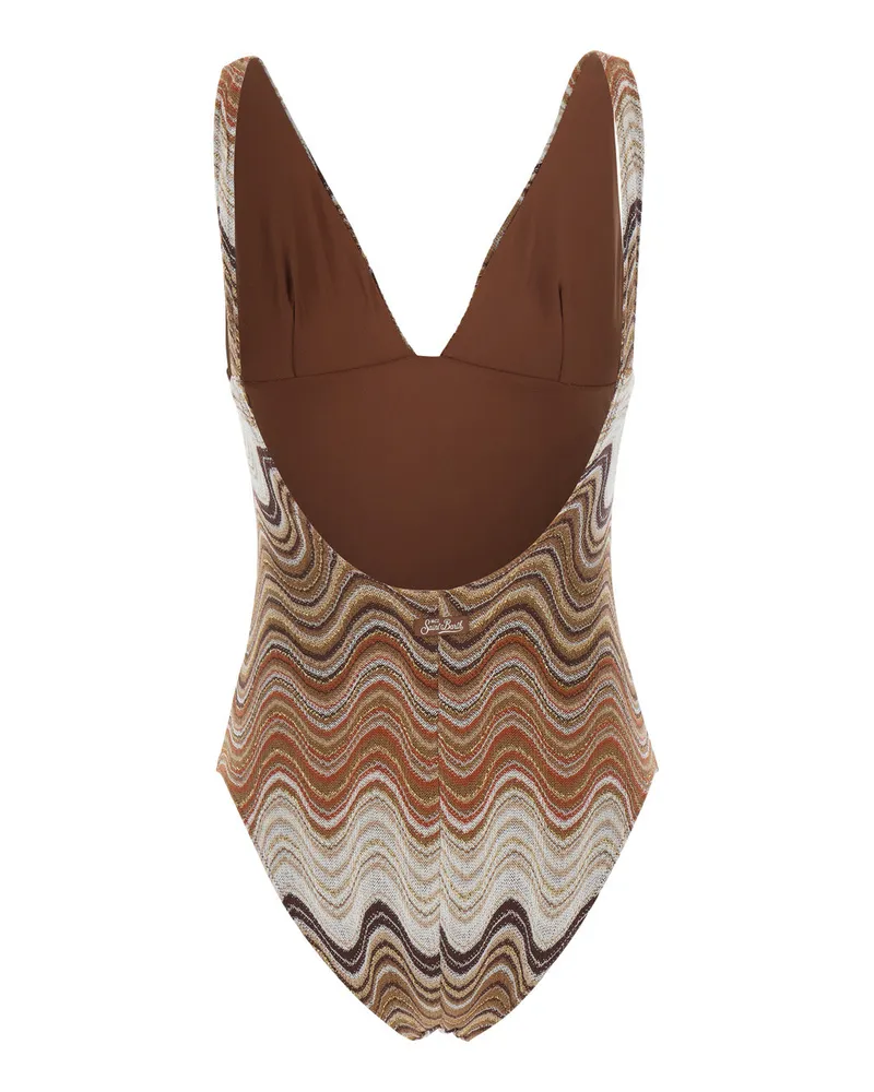 MC2 Saint Barth Women's One-Piece Swimsuit Rachel Sea Wave Multicolour Polyamide Swimwear Clothing Multicolor