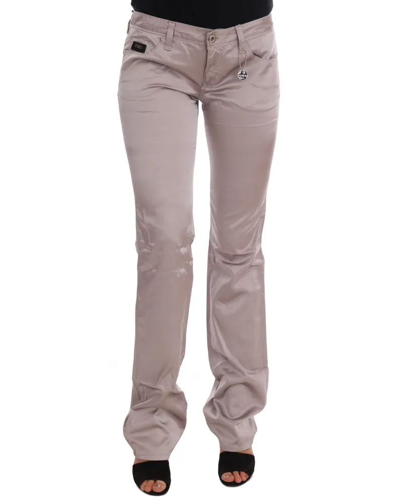 CoSTUME NATIONAL Women's Beige Cotton Slim Fit Jeans Rayon Clothing Beige