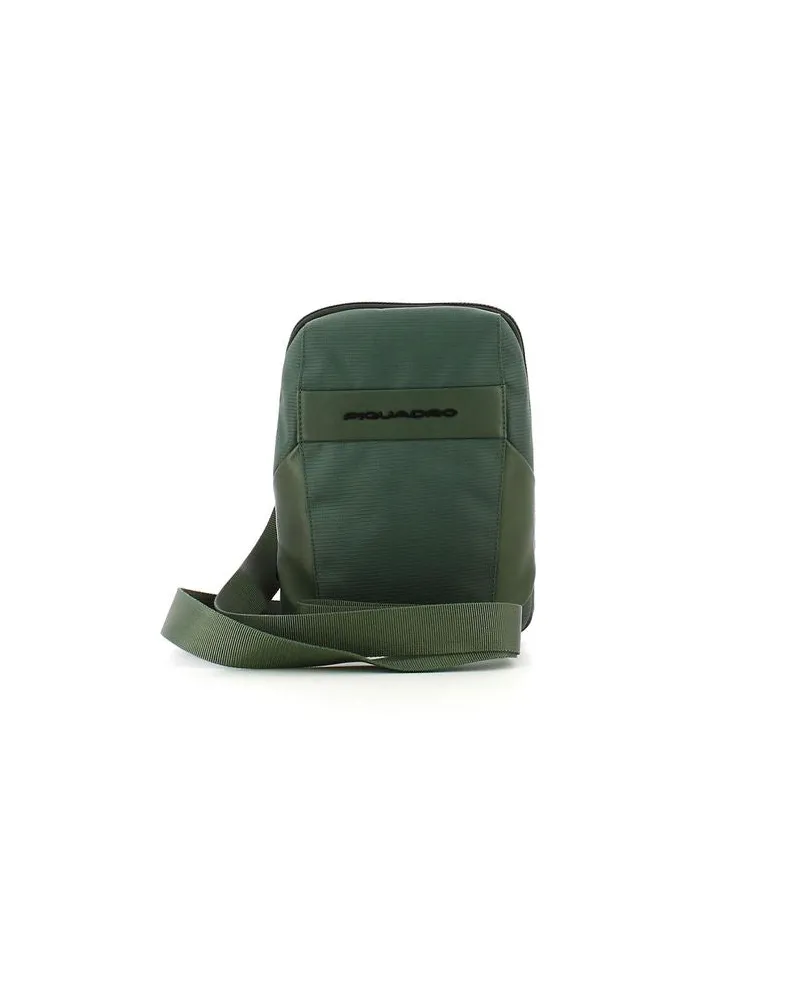 Piquadro Men's Crossbody Bag Green Recycled Polyester Crossbody-bags Green