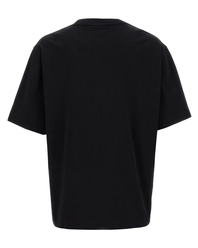 Kitsuné Logo-Embroidered Cotton T-Shirt — Black Black