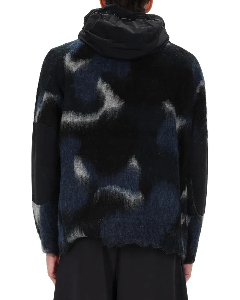and wander Zipper Hooded Hooded Sweater — Black Black