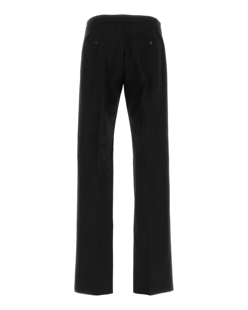 Alexander McQueen Men's Black Cotton Blend Pant Exterior: Nylon Pantaloni Black