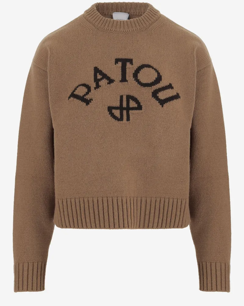 Patou Women's Wool And Cashmere Sweater, Brown Brown