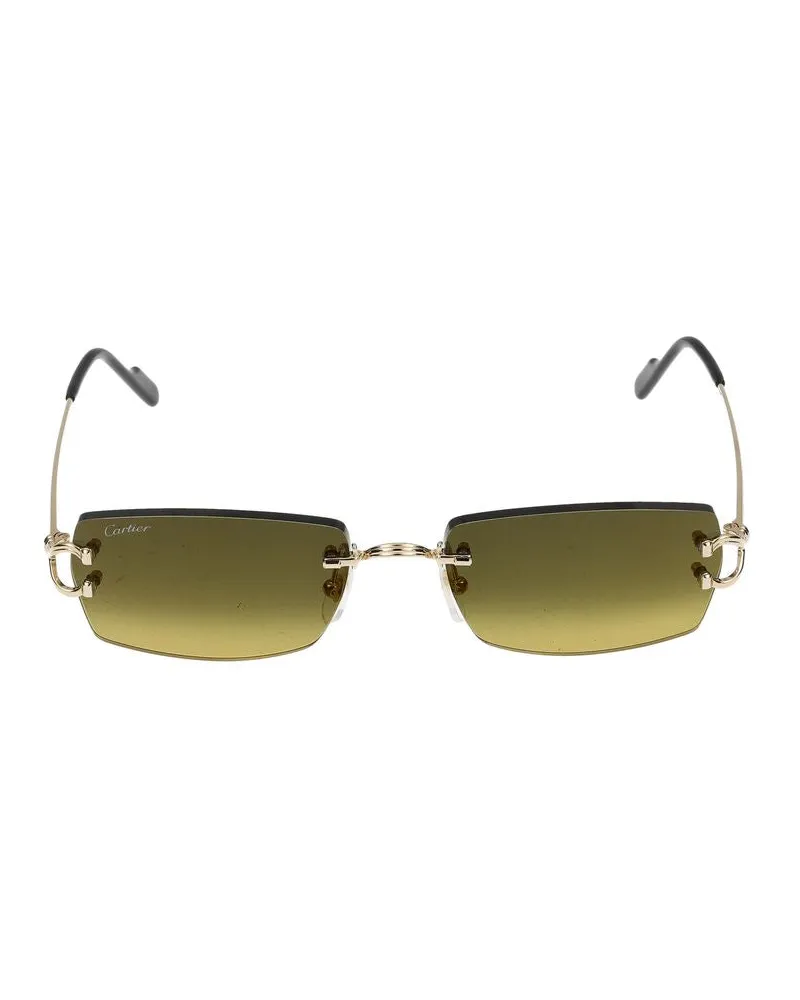 Cartier Men's Ct0550s Sunglasses Gold Metal Gold