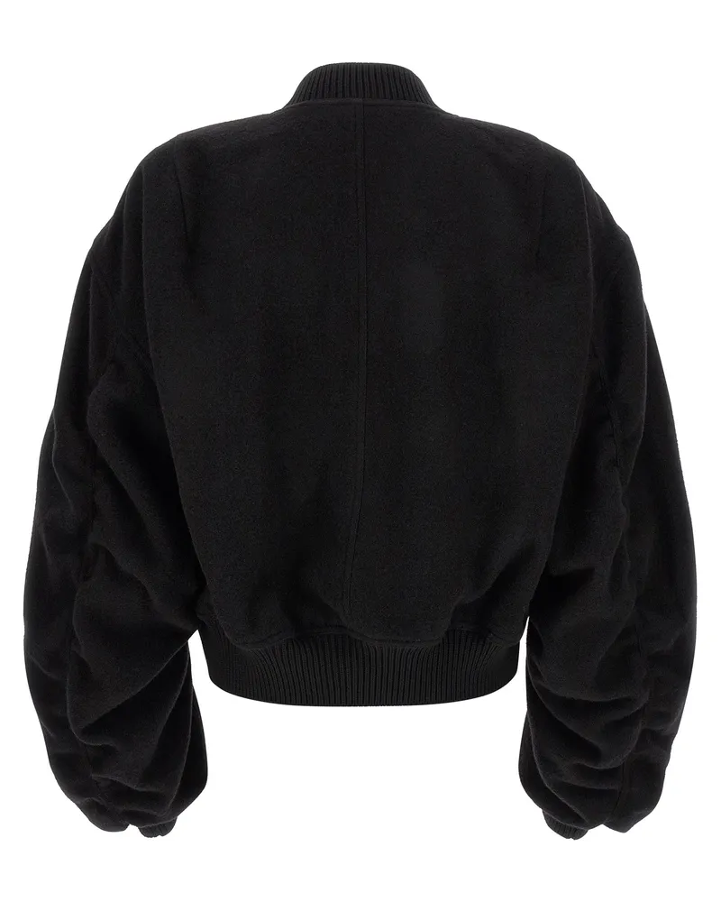 Rick Owens Men's Black Virgin Wool Bomber Clothing Black