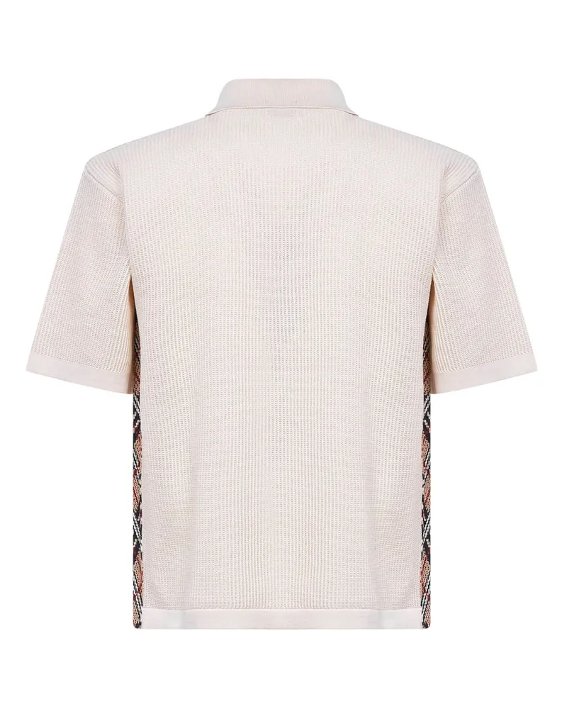 Burberry Men's Polo Shirt Cotton Mesh Beige T-shirts And Polos Beige