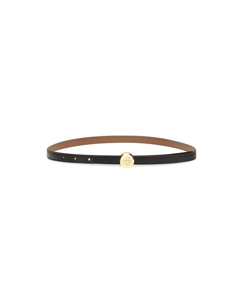 Tory Burch Reversible Pebbled Leather Belt — Multicolor Multicolor