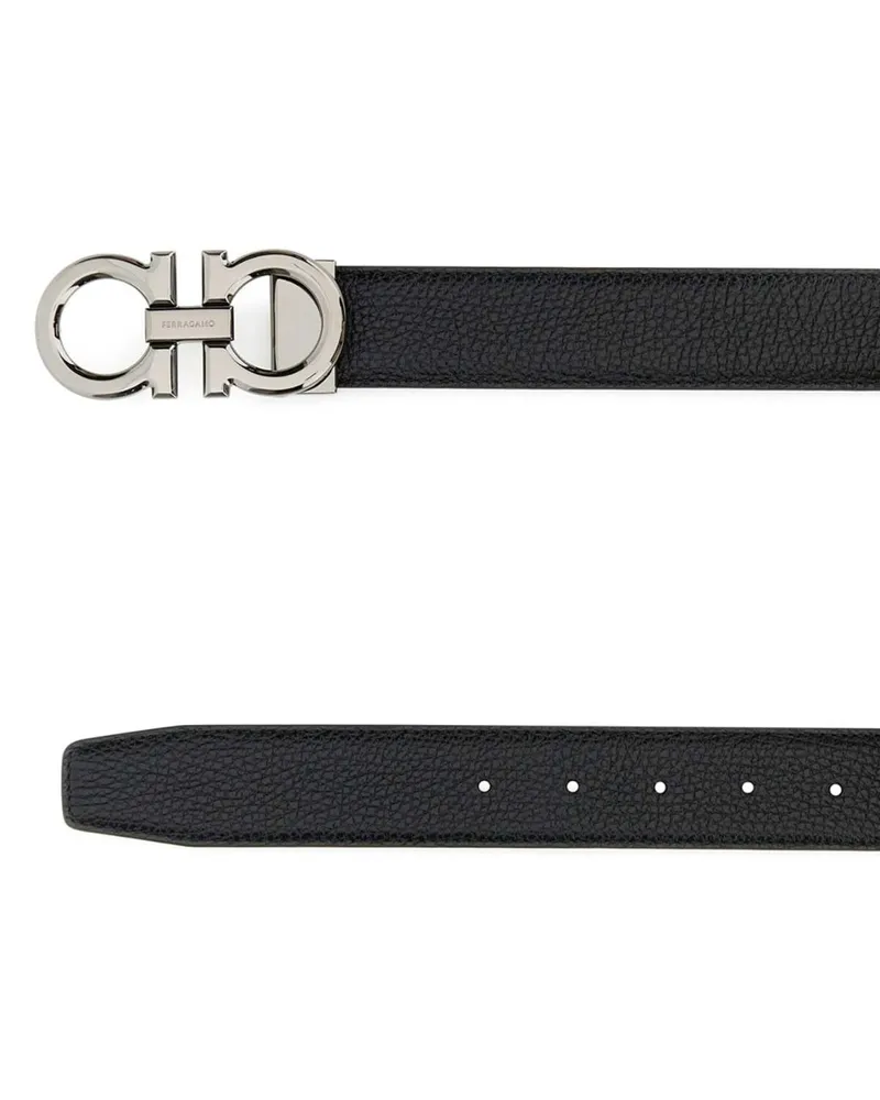 Ferragamo Double Adjus Belt — Black Black