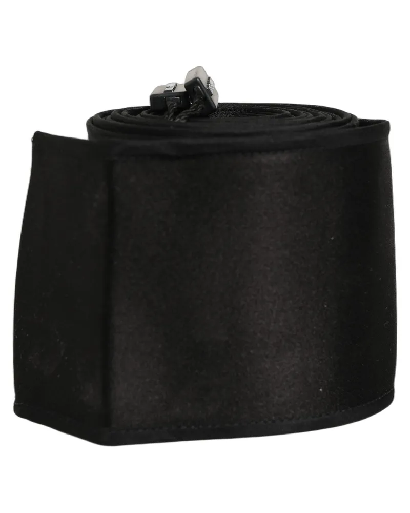 Dolce & Gabbana Satin Silk Wide Band Waist Belt — Black Black