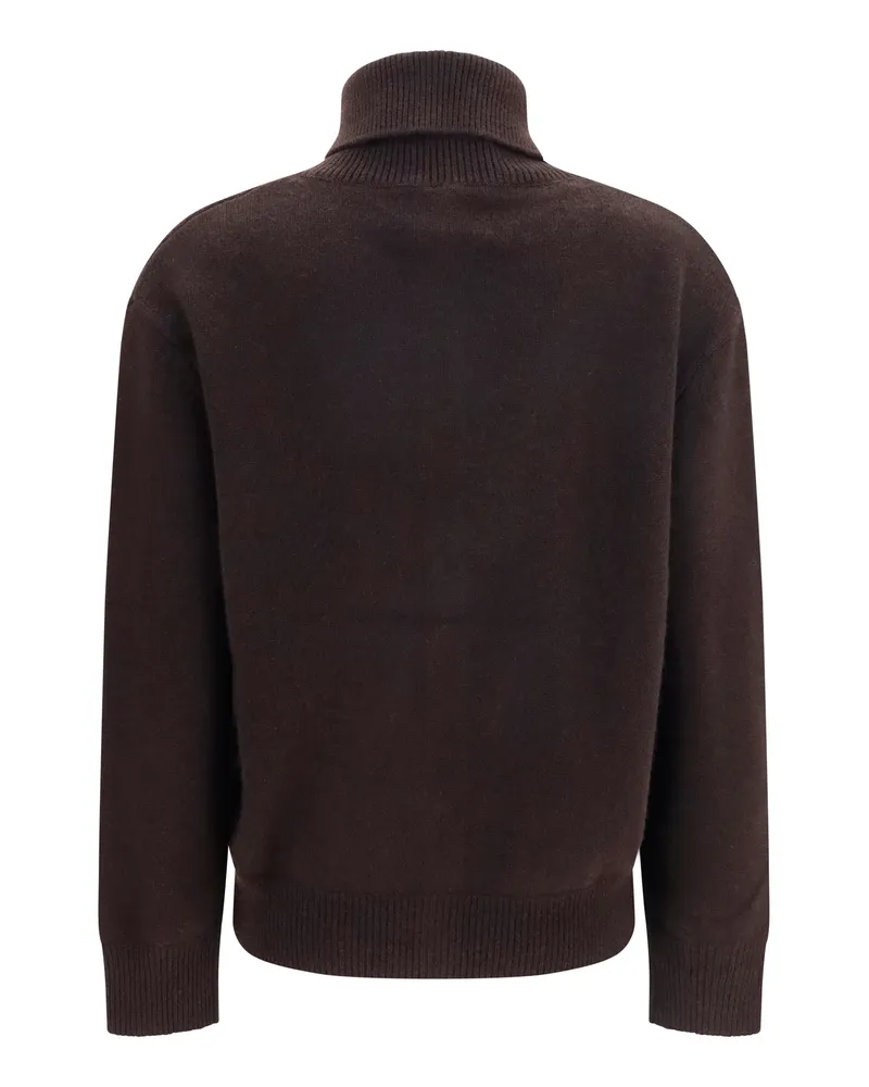 Lisa Yang Women's Denie Cashmere Cardigan Dark Oak Kashmir-Capra Hircus Kashmir/capra Sweater Brown