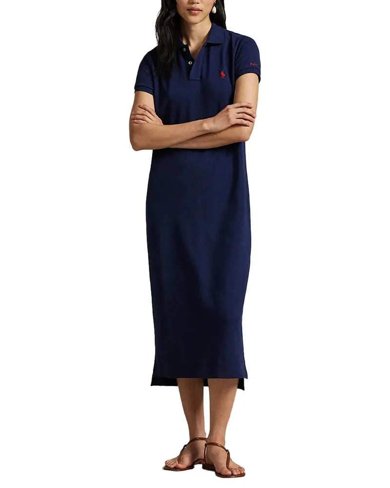 Ralph Lauren Mesh Polo Polo Dress — Navy Navy