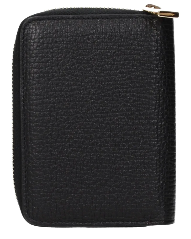 Versace Men's Black Leather Wallet Black