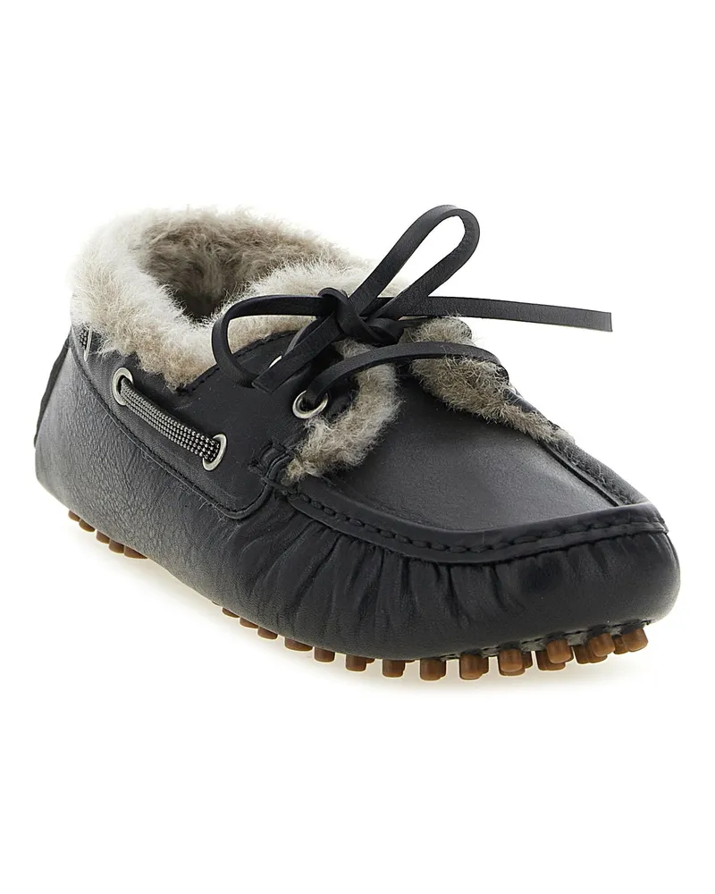 Brunello Cucinelli Monile Moccasin — Black Black