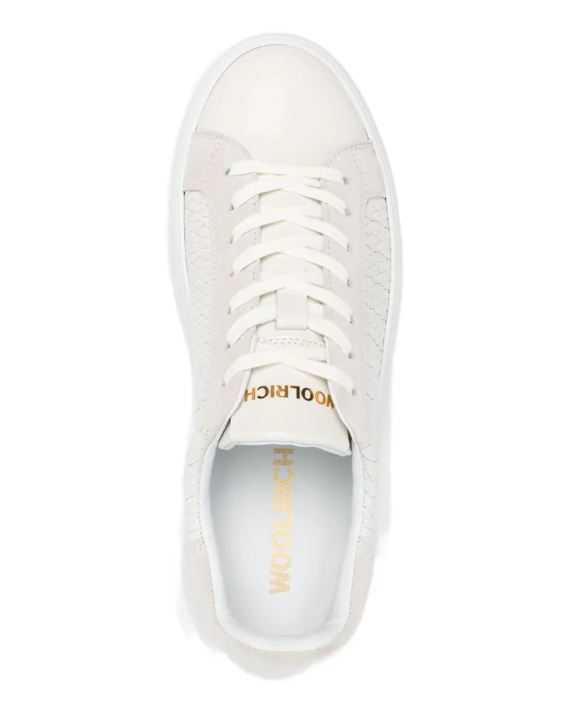 Woolrich Chunky Court Sneaker — White Beige