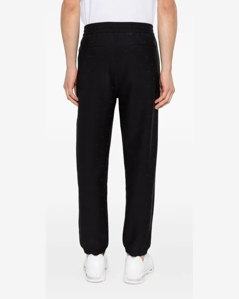 Emporio Armani Cotton Blend Joggers — Black Black