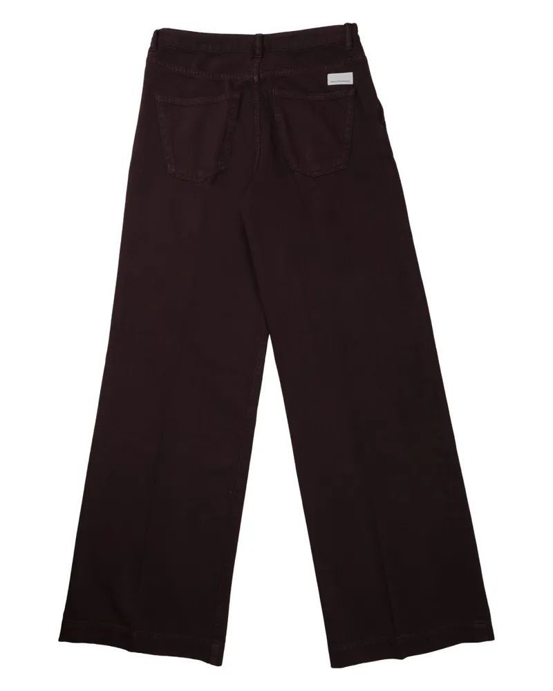 nine:inthe:morning Wide-Leg Cotton Jeans — Bordeaux 