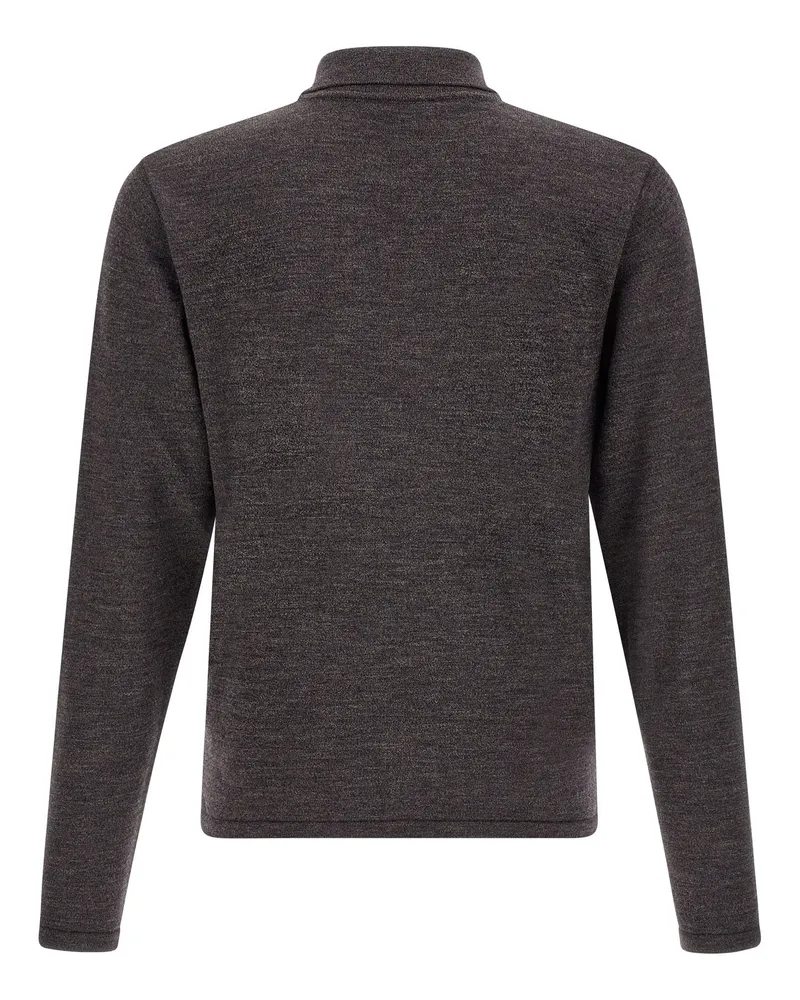 Christophe Lemaire Men's Brown Wool Polo Shirt Brown