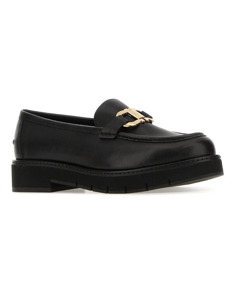 Ferragamo Women's Maryan Lug Neroneronero Upper: Calf Mocassini Loafers Black