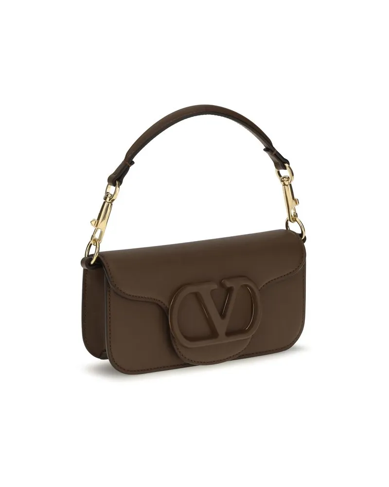Valentino Garavani Women's Brown Calf Leather Bos Taurus Shoulder Bag Brown