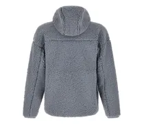Teddy-Effect Fleece Hoodie — Gray