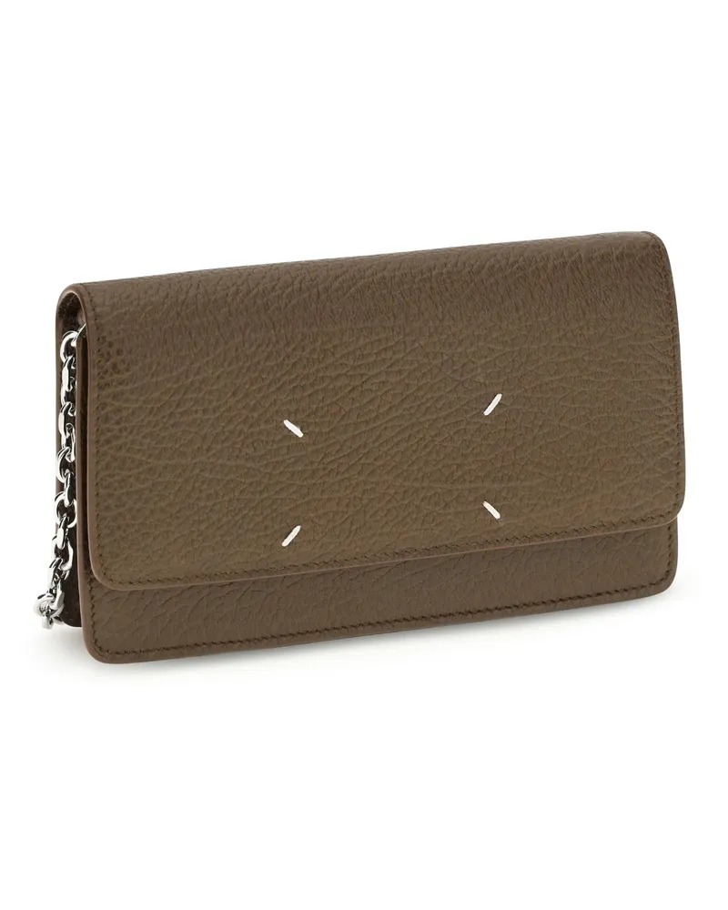 Maison Margiela Women's Grained Leather Wallet Field Calf Bos Taurus Brown