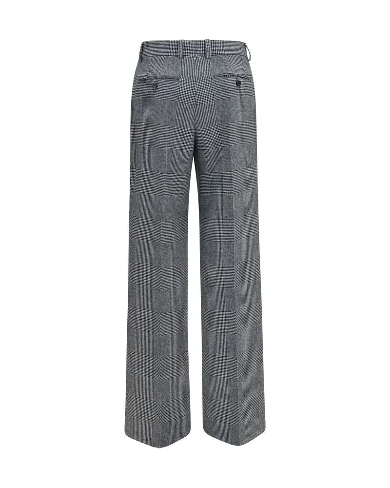 Dolce & Gabbana Prince of Wales Tailored Trousers — Gray Gray