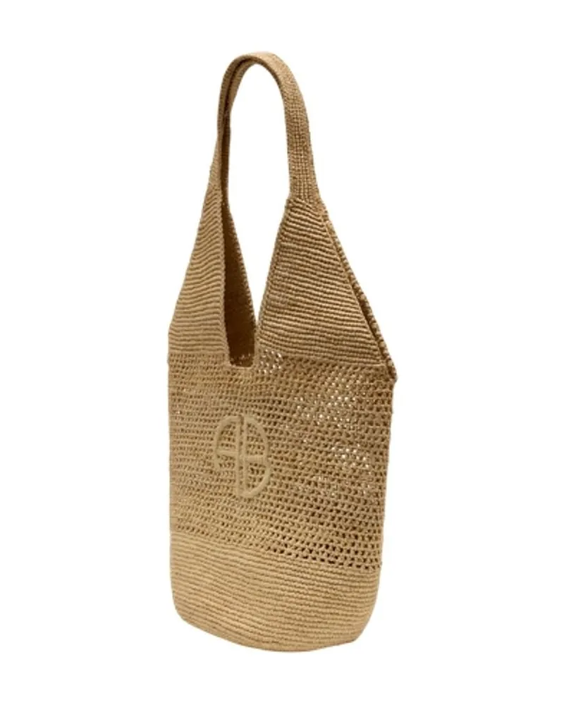 Anine Bing Women's Hobo Bag -  Raffia Beige Totes-Shopping-Bags Beige
