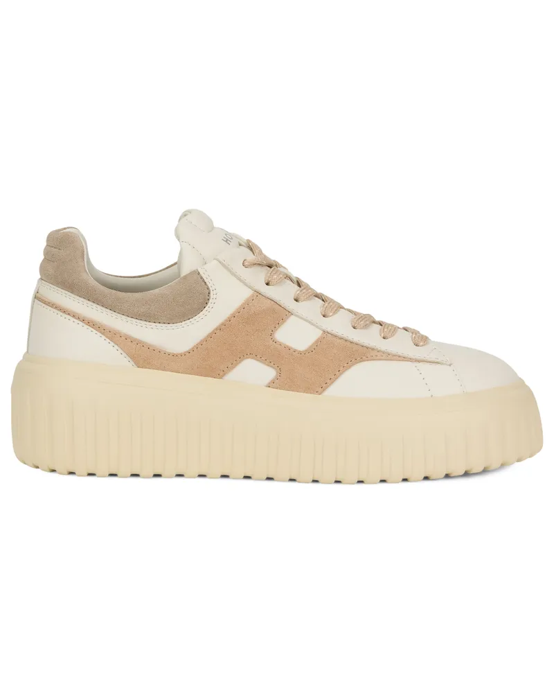 Hogan Women's Trainers Platform Beige Polyamide Sneaker Beige