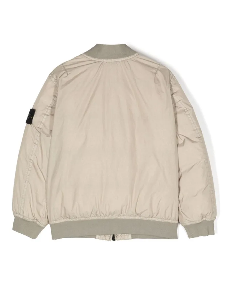 Stone Island Logo-Detail Polyamide Jacket — Gray Gray