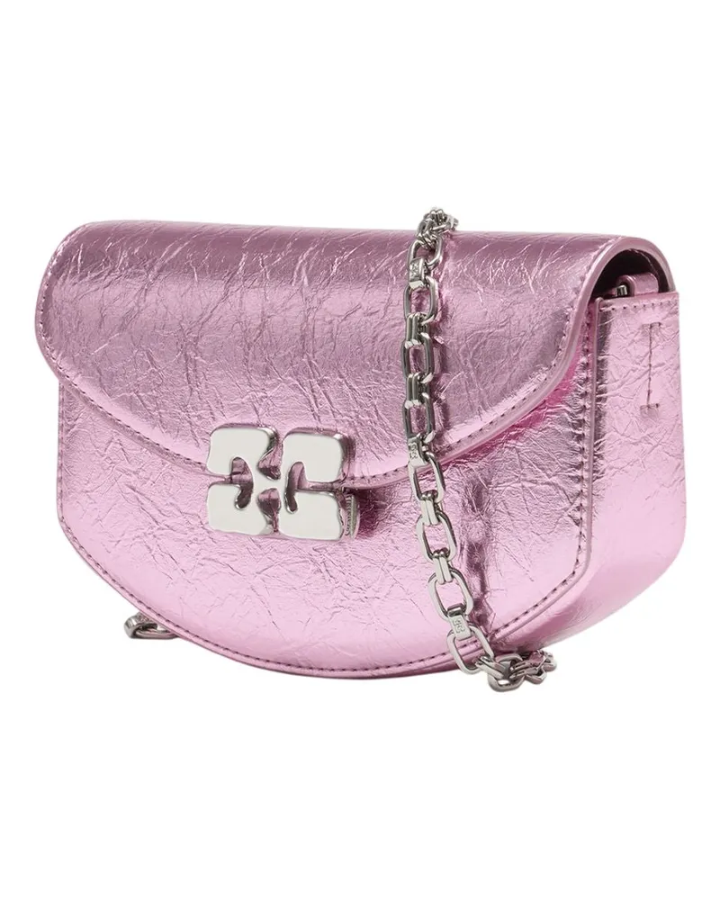 Ganni Women's Lulu Wallet On Chain Crushed -  Synthetic Pink Bags Wallets-On-Chain Pink