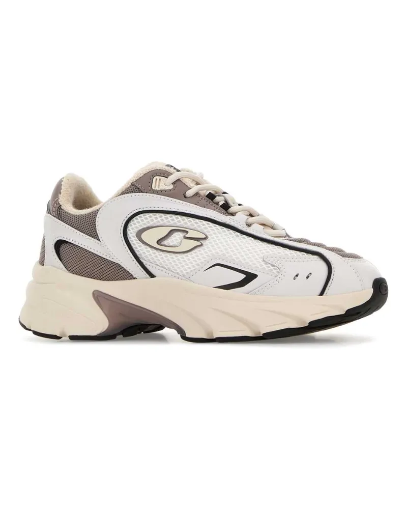 Coach Women's Two-Tone Mesh And Leather Bolt Sneakers Lightgreymulti White