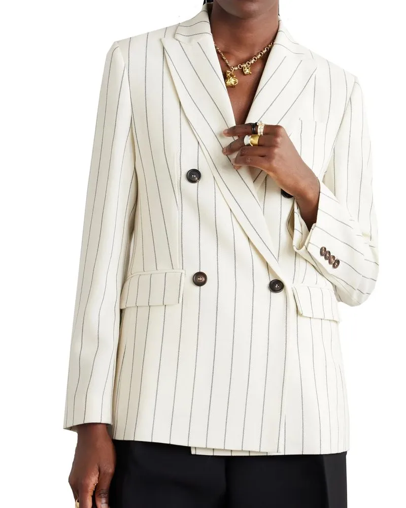 Brunello Cucinelli Women's White Wool Blazer Clothing White