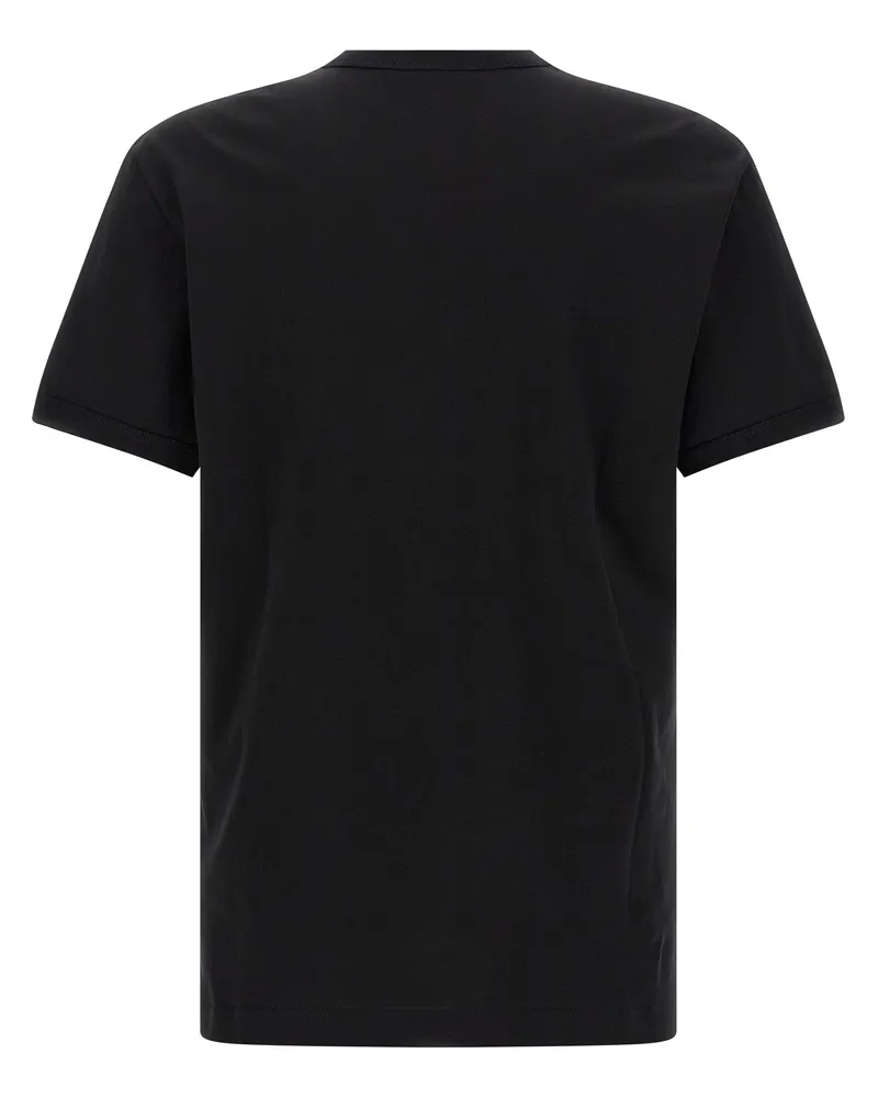 Dolce & Gabbana Logo-Embroidered Cotton T-Shirt — Black Black