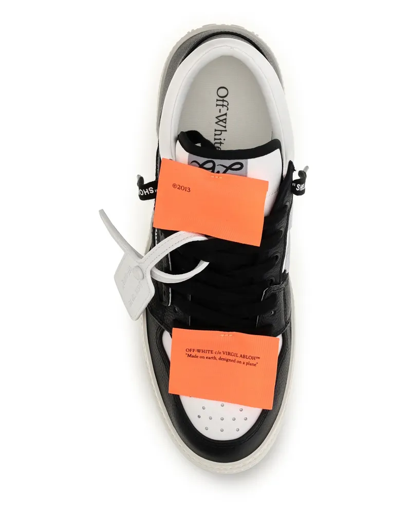 OFF-WHITE Men's Low Top Sneakers 3.0 Off Court White-Black Upper Polyester Trainers White/black White
