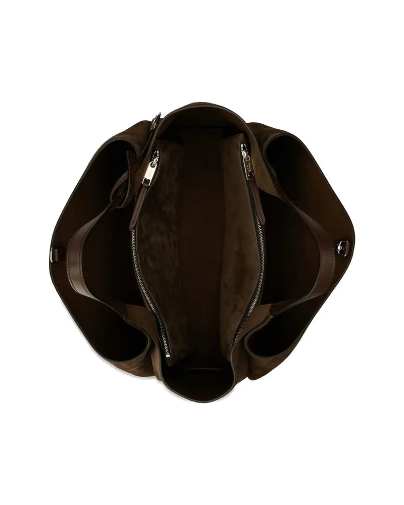 TOD'S Calf Leather Tote Bag — Brown Brown