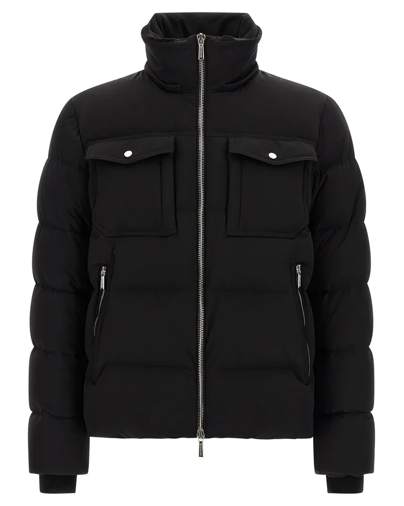 MOORER Men's Black Wool Bomber Clothing Black
