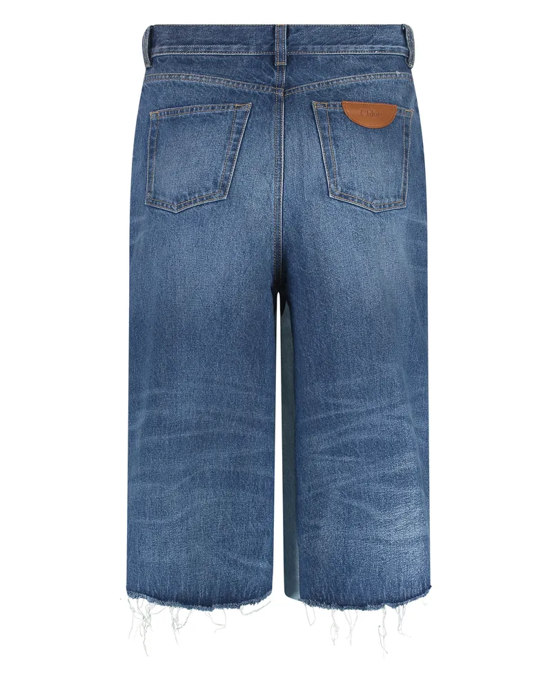 Chloé Women's Denim Bermuda Shorts Cotton Blue