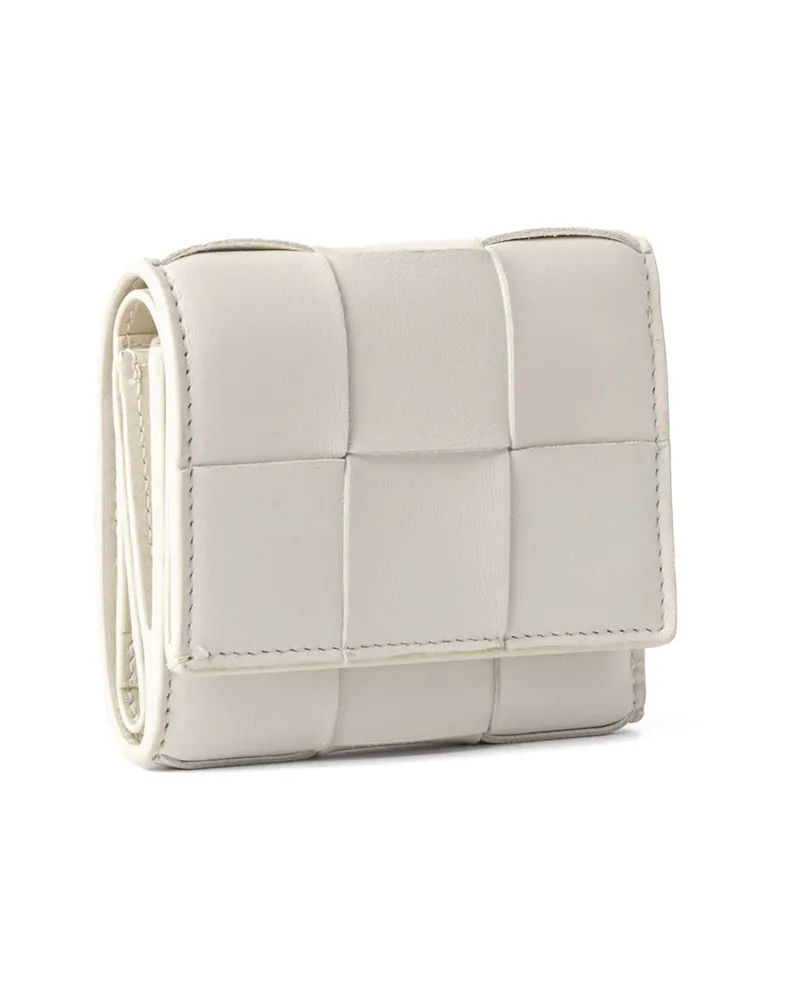 Bottega Veneta Interlaced Leather Wallet — White White