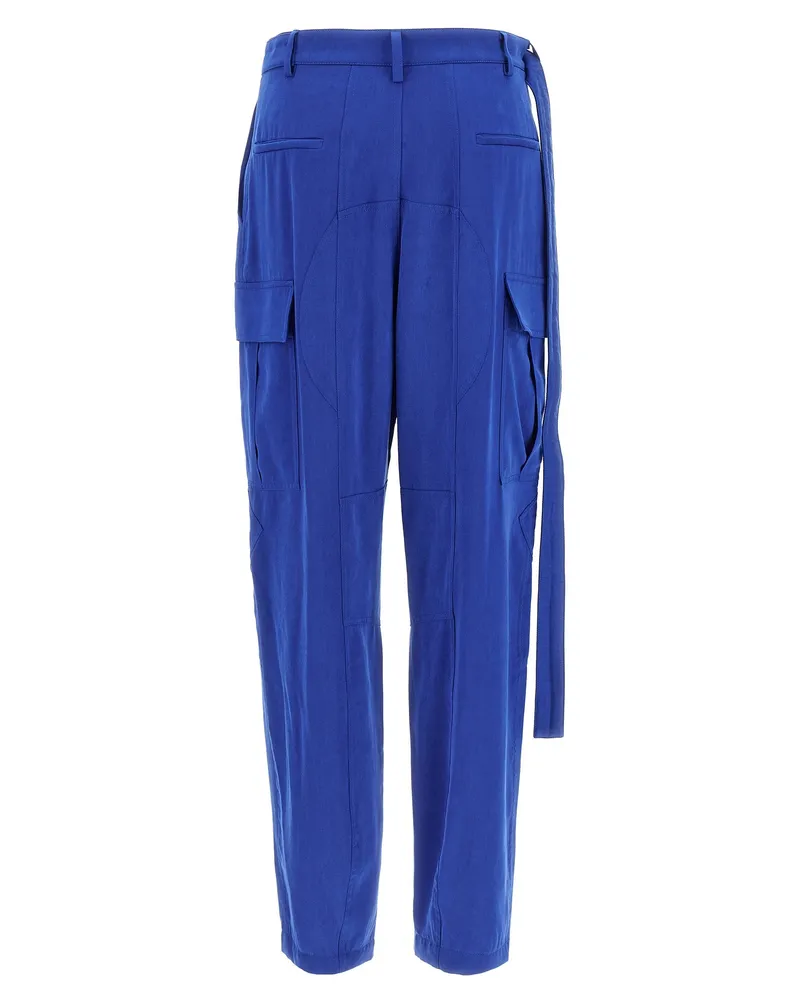 Ferragamo Lyocell Cargo Cargo Pants — Blue Blue