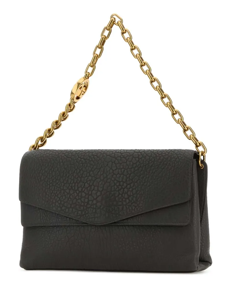 Gucci Women's Dark Grey Leather Large Shoulder Bag Carrysmog Borse A Mano Gray